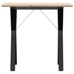 Table à manger cadre en Y 80x50x75 cm bois de pin massif acier 507826507826