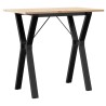 Table à manger cadre en Y 80x50x75 cm bois de pin massif acier 507826507826