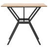 Table à manger cadre en Y 80x80x75 cm bois de pin massif acier 507827507827
