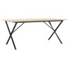 Table à manger cadre en X 180x90x75 cm bois de pin massif acier 507832507832