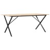 Table à manger cadre en X 180x90x75 cm bois de pin massif acier 507832507832