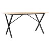 Table à manger cadre en X 140x80x75 cm bois de pin massif acier 507834507834