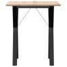 Table à manger cadre en Y 70x70x75 cm bois de pin massif acier 507835507835