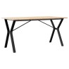 Table à manger cadre en Y 140x80x75 cm bois de pin massif acier 507838507838