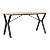 Table à manger cadre en Y 140x80x75 cm bois de pin massif acier 507838507838