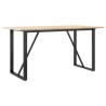 Table à manger cadre en O 160x80x75 cm bois de pin massif acier 507839507839