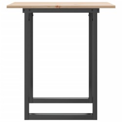 Table à manger cadre en O 60x60x75 cm bois de pin massif acier 507840507840