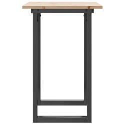 Table à manger cadre en O 80x50x75 cm bois de pin massif acier 507842507842