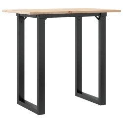 Table à manger cadre en O 80x50x75 cm bois de pin massif acier 507842507842