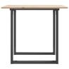 Table à manger cadre en O 80x80x75 cm bois de pin massif acier 507843507843