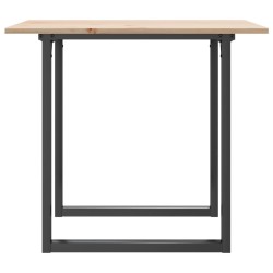 Table à manger cadre en O 90x90x75 cm bois de pin massif acier 507844507844