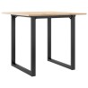 Table à manger cadre en O 90x90x75 cm bois de pin massif acier 507844507844