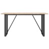 Table à manger cadre en O 140x80x75 cm bois de pin massif acier 507845507845
