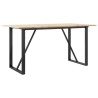 Table à manger cadre en O 140x80x75 cm bois de pin massif acier 507845507845