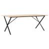 Table à manger cadre en X 200x100x75cm bois de pin massif acier 507848507848