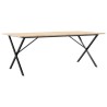 Table à manger cadre en X 200x100x75cm bois de pin massif acier 507848507848