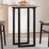 Table à manger cadre en O 50x50x75,5cm bois de pin massif acier 507878507878