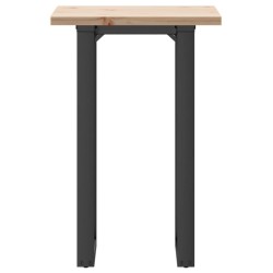 Table à manger cadre en O 50x50x75,5cm bois de pin massif acier 507878507878
