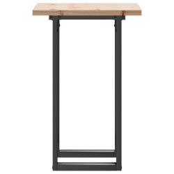 Table à manger cadre en O 50x50x75,5cm bois de pin massif acier 507878507878