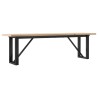 Table basse cadre en O 160x40x45,5 cm bois de pin massif acier 507879507879