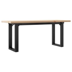 Table basse cadre en O 110x40x45,5 cm bois de pin massif acier 507880507880