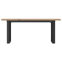 Table basse cadre en O 110x40x45,5 cm bois de pin massif acier 507880507880