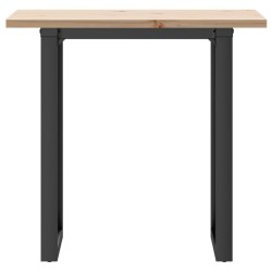 Table à manger cadre en O 80x50x75,5cm bois de pin massif acier 507882507882