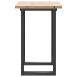 Table à manger cadre en O 80x50x75,5cm bois de pin massif acier 507882507882
