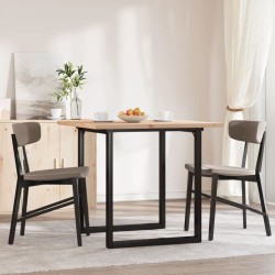Table à manger cadre en O 80x80x75,5cm bois de pin massif acier 507888507888
