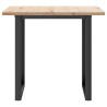 Table à manger cadre en O 80x80x75,5cm bois de pin massif acier 507888507888