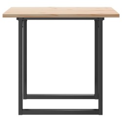 Table à manger cadre en O 80x80x75,5cm bois de pin massif acier 507888507888