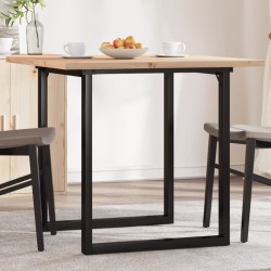 Table à manger cadre en O 90x90x75,5cm bois de pin massif acier 507890507890