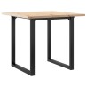 Table à manger cadre en O 90x90x75,5cm bois de pin massif acier 507890507890