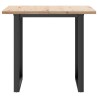 Table à manger cadre en O 90x90x75,5cm bois de pin massif acier 507890507890