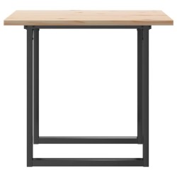 Table à manger cadre en O 90x90x75,5cm bois de pin massif acier 507890507890