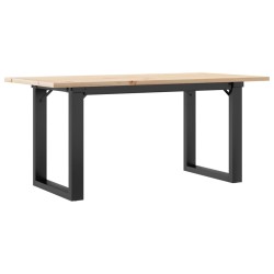 Table basse cadre en O 100x50x45 cm bois de pin massif et acier 507896507896