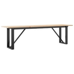 Table basse cadre en O 160x40x45 cm bois de pin massif et acier 507897507897