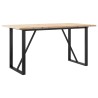 Table à manger cadre en O 140x80x75,5 cm bois pin massif acier 507900507900