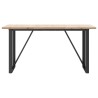 Table à manger cadre en O 140x80x75,5 cm bois pin massif acier 507900507900