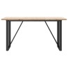 Table à manger cadre en O 160x80x75,5 cm bois pin massif acier 507901507901