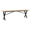 Table basse cadre en X 160x40x45,5 cm bois de pin massif acier 507904507904
