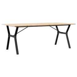 Table à manger cadre en Y 200x100x75cm bois de pin massif acier 507906507906