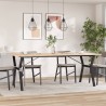 Table à manger cadre en Y 200x100x75cm bois de pin massif acier 507906507906