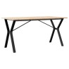 Table à manger cadre en Y 160x80x75 cm bois de pin massif acier 507907507907
