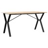 Table à manger cadre en Y 160x80x75 cm bois de pin massif acier 507907507907