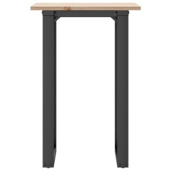 Table à manger cadre en O 50x50x75 cm bois de pin massif acier 507908507908