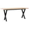 Table basse cadre en X 110x40x45,5 cm bois de pin massif acier 507914507914