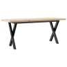 Table basse cadre en X 110x40x45,5 cm bois de pin massif acier 507914507914