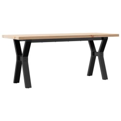 Table basse cadre en Y 110x40x45,5 cm bois de pin massif acier 507918507918