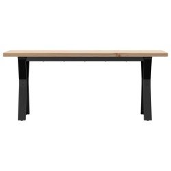 Table basse cadre en Y 110x40x45,5 cm bois de pin massif acier 507918507918